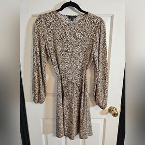 Banana Republic Cheetah Print Casual Polyester Dress Size Small